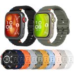 Wave Texture Stitched Color Buckle Silicone Watch Band, For Huawei Watch Fit 4 Pro / Fit 4 / Fit 3 – Bild 2