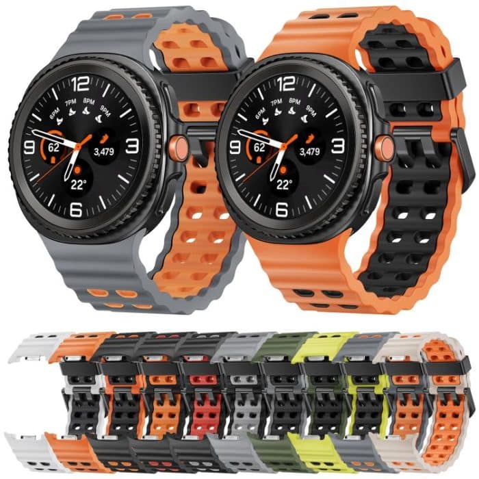 Ocean Style Quick Release Buckle Two Color Silicone Watch Band, For Samsung Galaxy Watch8 / Watch8 Classic – Bild 2