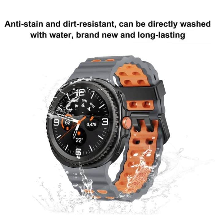 Ocean Style Quick Release Buckle Two Color Silicone Watch Band, For Samsung Galaxy Watch8 / Watch8 Classic – Bild 4