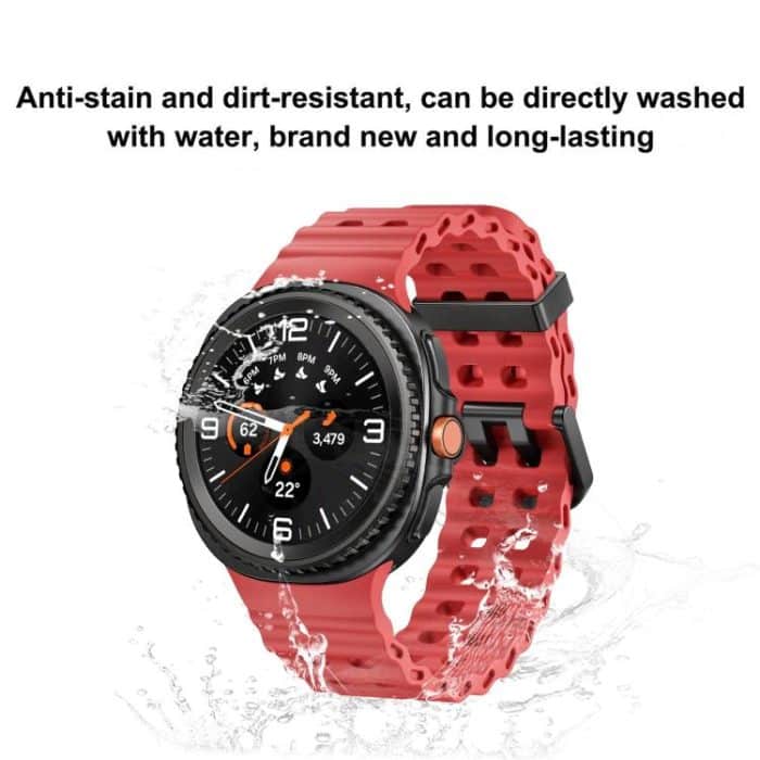 Ocean Style Quick Release Buckle Solid Color Silicone Watch Band, For Samsung Galaxy Watch8 / Watch8 Classic – Bild 3