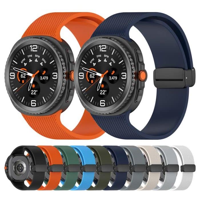 Small Plaid Texture Magnetic Buckle Silicone Watch Band, For Samsung Galaxy Watch8 / Watch8 Classic – Bild 2