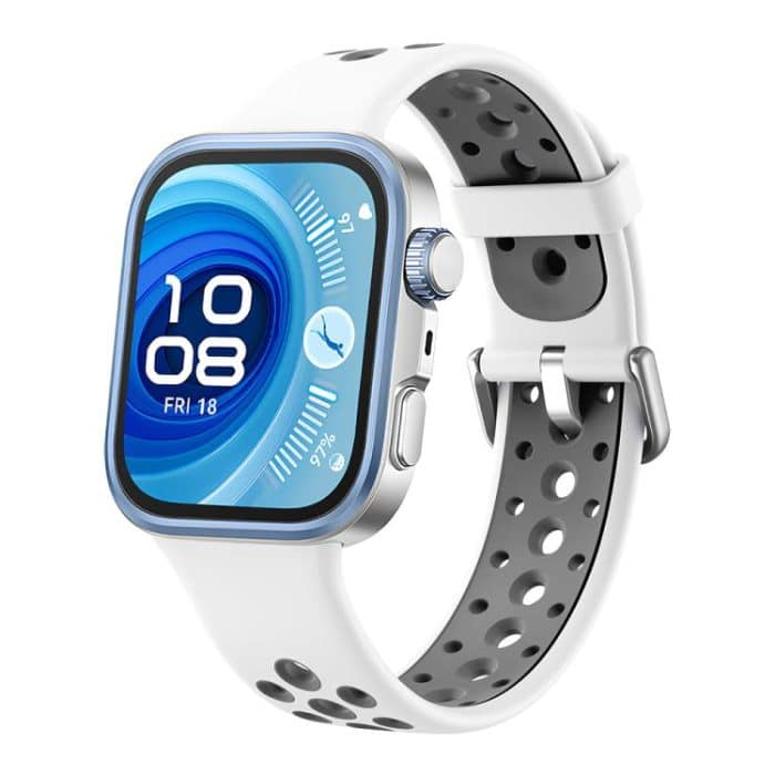 Round Holes Two Color Silicone Watch Band, For Huawei Watch Fit4 Pro / Fit4 / Fit3 – Bild 1