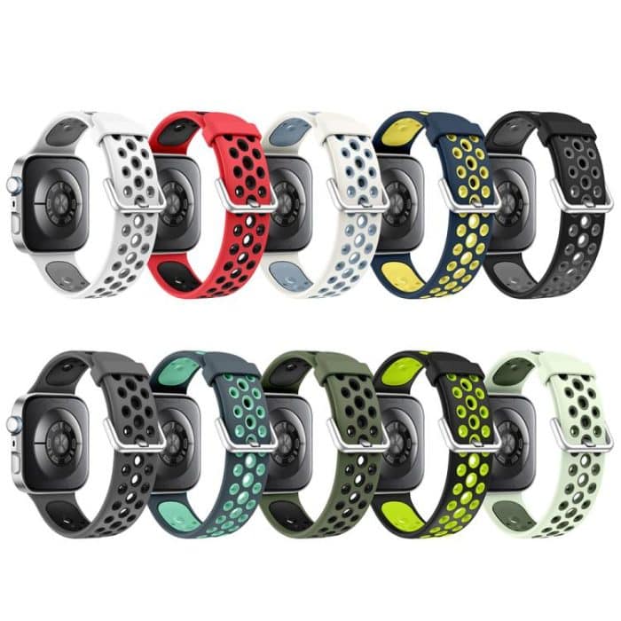 Round Holes Two Color Silicone Watch Band, For Huawei Watch Fit4 Pro / Fit4 / Fit3 – Bild 3