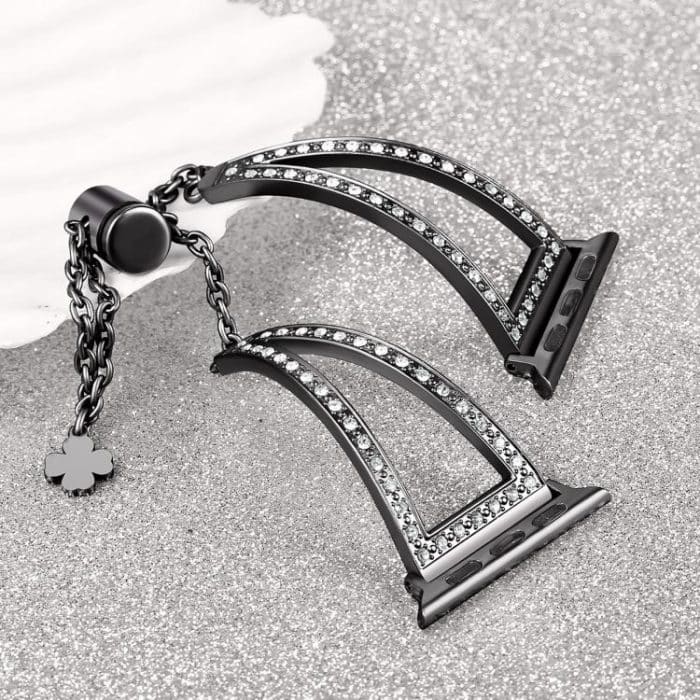 V-Shaped Diamond Zinc Alloy Watch Band, For Apple Watch 46mm / 49mm / 45mm / 44mm, For Apple Watch 42mm / 41mm / 40mm / 38mm – Bild 8