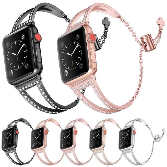 V-Shaped Diamond Zinc Alloy Watch Band, For Apple Watch 46mm / 49mm / 45mm / 44mm, For Apple Watch 42mm / 41mm / 40mm / 38mm – Bild 2