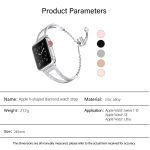 V-Shaped Diamond Zinc Alloy Watch Band, For Apple Watch 46mm / 49mm / 45mm / 44mm, For Apple Watch 42mm / 41mm / 40mm / 38mm – Bild 5