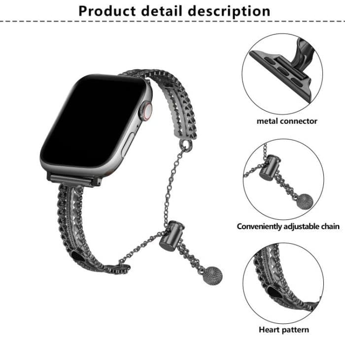 White Stone Love Bracelet Zinc Alloy Watch Band, For Apple Watch 46mm / 49mm / 45mm / 44mm, For Apple Watch 42mm / 41mm / 40mm / 38mm – Bild 4
