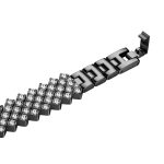 Rhombic Diamond Zinc Alloy Watch Band, For Apple Watch 46mm / 49mm / 45mm / 44mm, For Apple Watch 42mm / 41mm / 40mm / 38mm – Bild 7