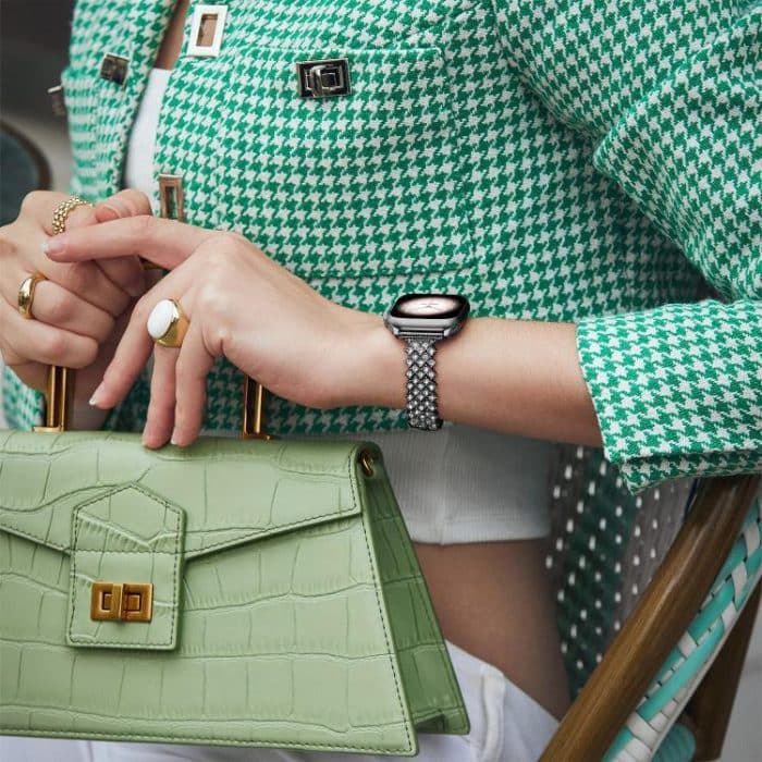 Rhombic Diamond Zinc Alloy Watch Band, For Apple Watch 46mm / 49mm / 45mm / 44mm, For Apple Watch 42mm / 41mm / 40mm / 38mm – Bild 8