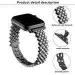 Rhombic Diamond Zinc Alloy Watch Band, For Apple Watch 46mm / 49mm / 45mm / 44mm, For Apple Watch 42mm / 41mm / 40mm / 38mm – Bild 5