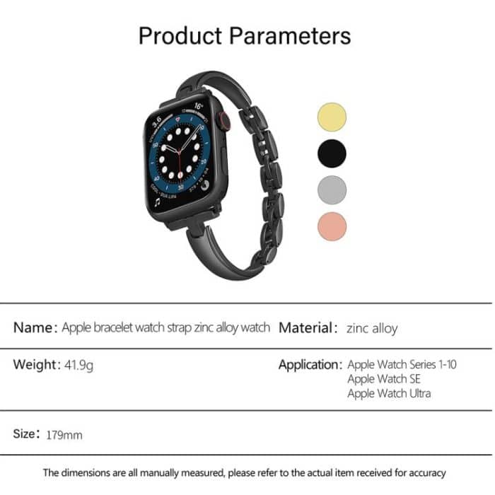 Metal Bracelets Zinc Alloy Watch Band, For Apple Watch 46mm / 49mm / 45mm / 44mm, For Apple Watch 42mm / 41mm / 40mm / 38mm – Bild 3