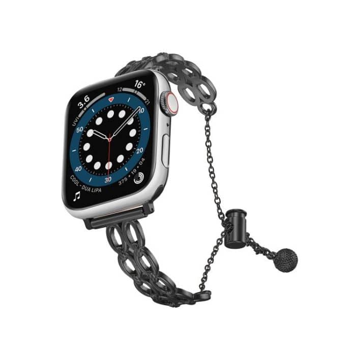 Double Ring Chain Zinc Alloy Watch Band, For Apple Watch 46mm / 49mm / 45mm / 44mm, For Apple Watch 42mm / 41mm / 40mm / 38mm – Bild 1