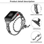 Double Circle Beaded Chain Zinc Alloy Watch Band, For Apple Watch 46mm / 49mm / 45mm / 44mm, For Apple Watch 42mm / 41mm / 40mm / 38mm – Bild 4