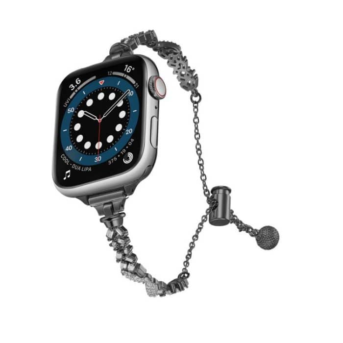 Wings Crushed Diamonds Zinc Alloy Watch Band, For Apple Watch 46mm / 49mm / 45mm / 44mm, For Apple Watch 42mm / 41mm / 40mm / 38mm – Bild 1