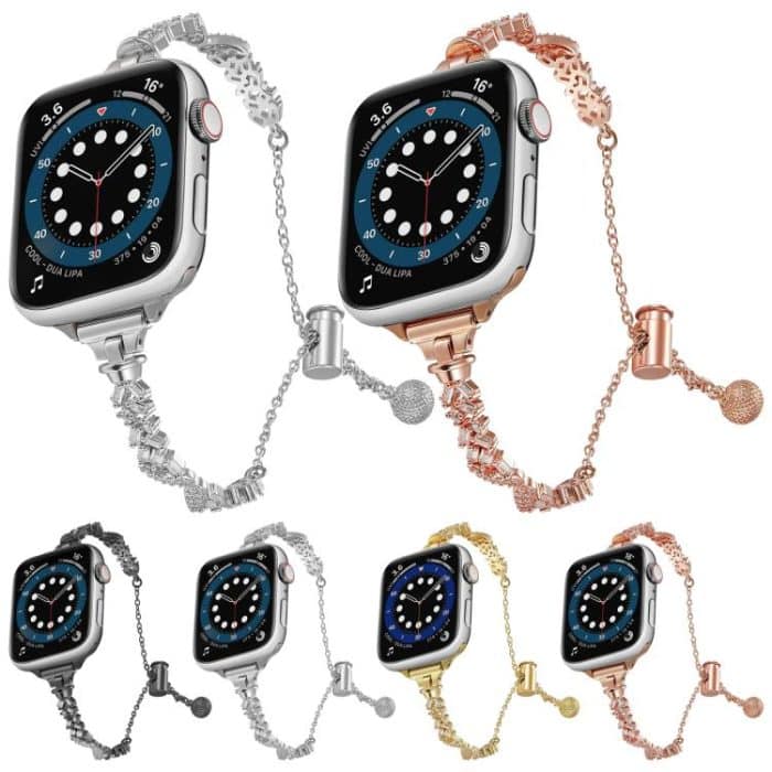 Wings Crushed Diamonds Zinc Alloy Watch Band, For Apple Watch 46mm / 49mm / 45mm / 44mm, For Apple Watch 42mm / 41mm / 40mm / 38mm – Bild 2