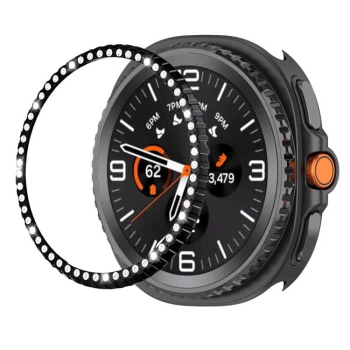 SYA002985201A.jpg Single Row Diamond Metal Watch Protection Ring, For Samsung Galaxy Watch8 Classic 46mm – Bild 1