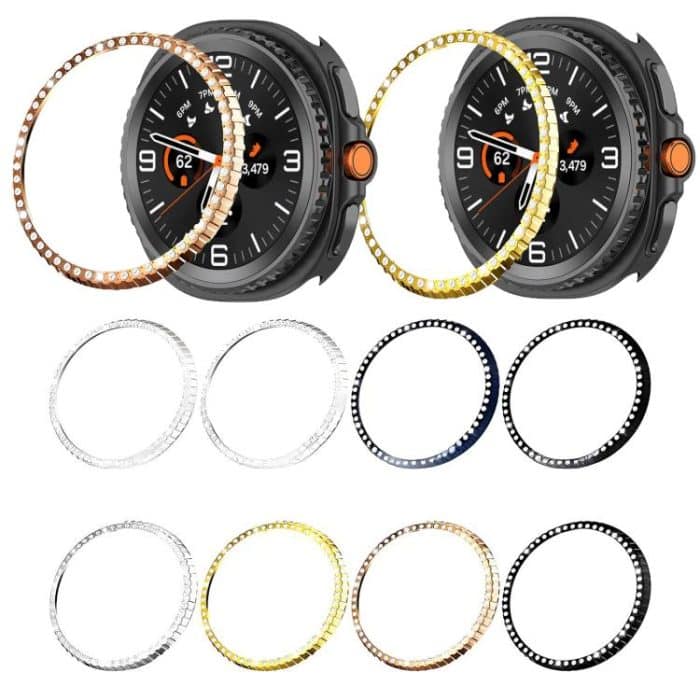 Single Row Diamond Metal Watch Protection Ring, For Samsung Galaxy Watch8 Classic 46mm – Bild 2