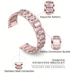 Uhrenarmband aus Metall mit drei Perlen und Diamanten, For Samsung Galaxy Watch8 / Watch8 Classic – Bild 3