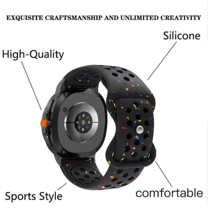 Eco-Friendly Granular Colorful Dots Silicone Watch Band, For Samsung Galaxy Watch8 / Watch8 Classic – Bild 3