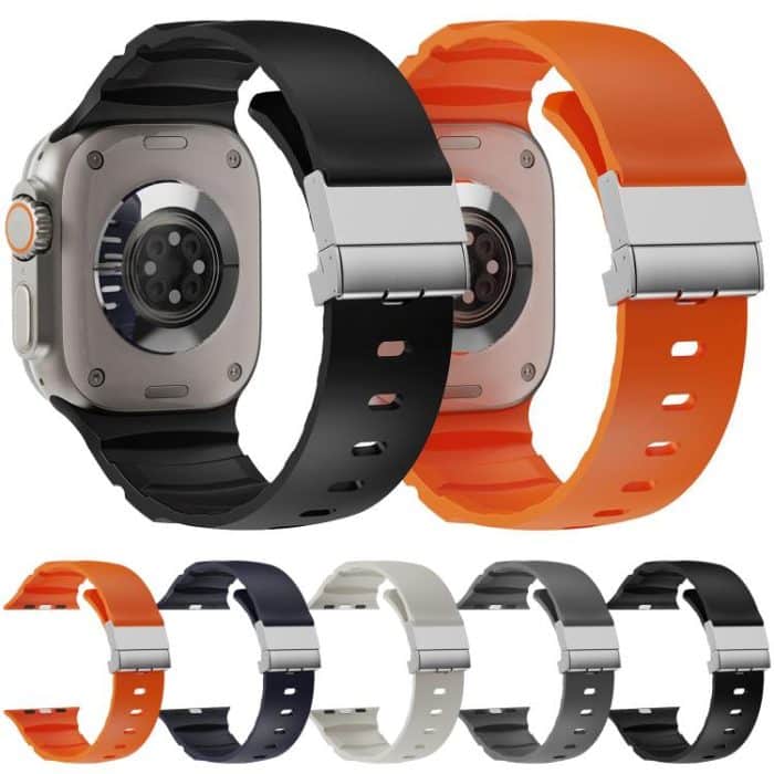 Magnetic Clasp Silicone Watch Band, For Apple Watch 46mm / 49mm / 45mm / 44mm – Bild 2