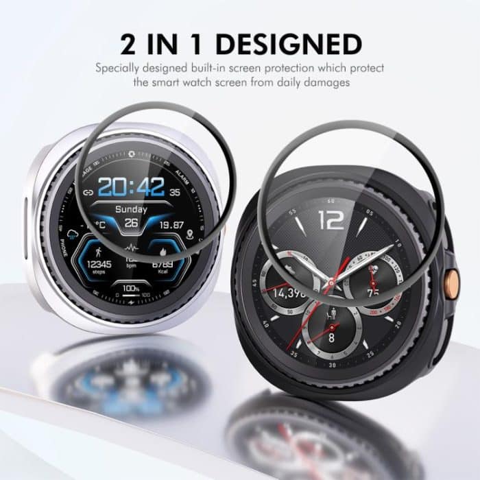 ENKAY Hat-Prince  2 in 1 Solid Color PC Watch Cover with Full Coverage PMMA Soft Film, For Samsung Galaxy Watch8 Classic 46mm – Bild 4