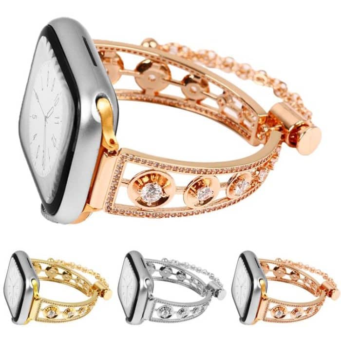 Platinum Star Zirconium Metal Watch Band, For Apple Watch 46mm / 49mm / 45mm / 44mm, For Apple Watch 42mm / 41mm / 40mm / 38mm – Bild 2