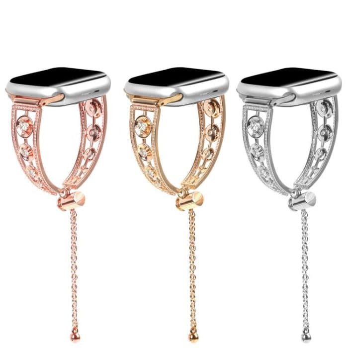 Platinum Star Zirconium Metal Watch Band, For Apple Watch 46mm / 49mm / 45mm / 44mm, For Apple Watch 42mm / 41mm / 40mm / 38mm – Bild 3