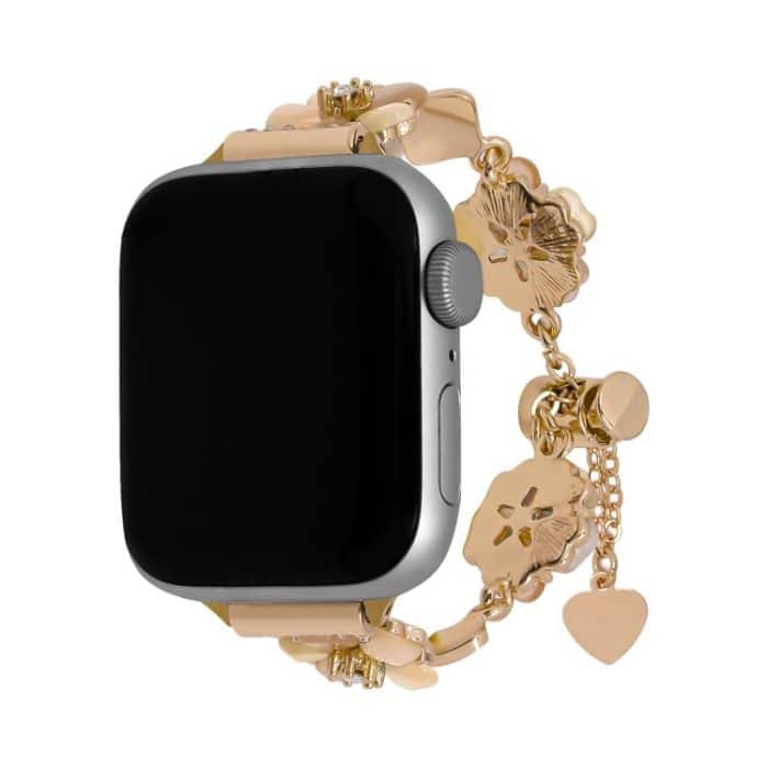 Four Leaf Clover Chain Alloy Watch Band, For Apple Watch 46mm / 49mm / 45mm / 44mm, For Apple Watch 42mm / 41mm / 40mm / 38mm – Bild 1