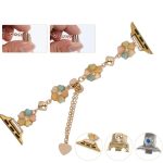 Four Leaf Clover Chain Alloy Watch Band, For Apple Watch 46mm / 49mm / 45mm / 44mm, For Apple Watch 42mm / 41mm / 40mm / 38mm – Bild 4