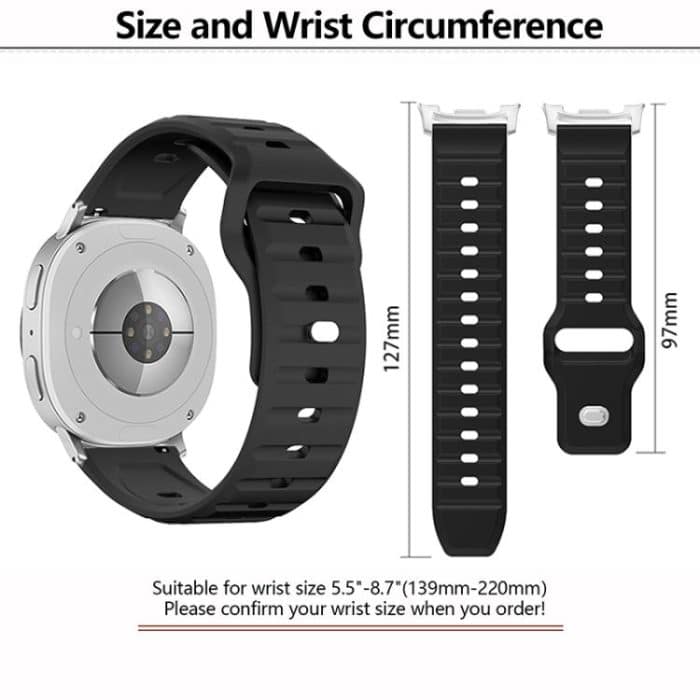 Wave Texture Stud Buckle Silicone Watch Band, For Samsung Galaxy Watch8 / Watch8 Classic – Bild 3
