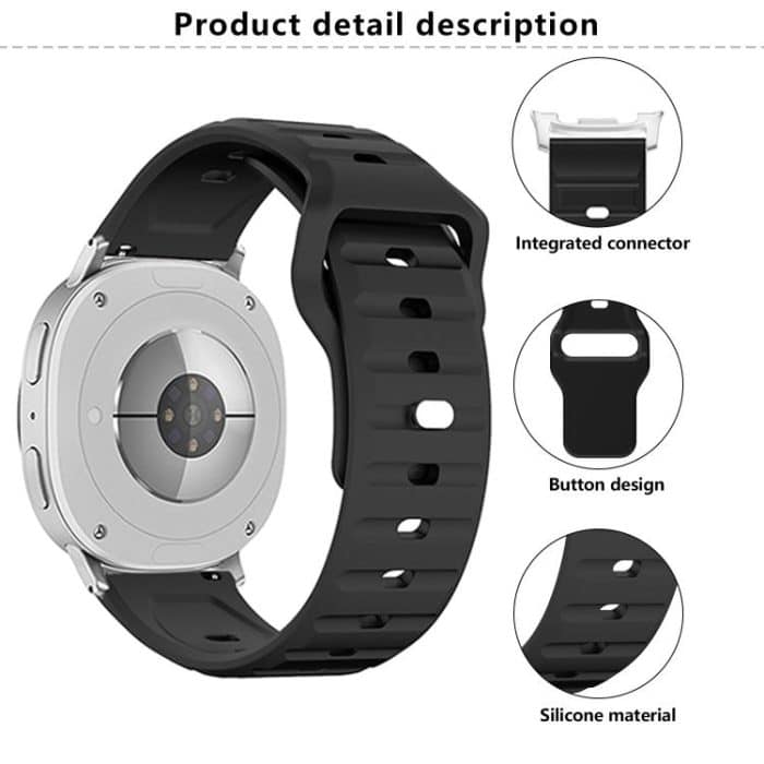 Wave Texture Stud Buckle Silicone Watch Band, For Samsung Galaxy Watch8 / Watch8 Classic – Bild 4