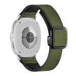 Square Magnetic Buckle Leather Skin Silicone Watch Band, For Samsung Galaxy Watch8 / Watch8 Classic