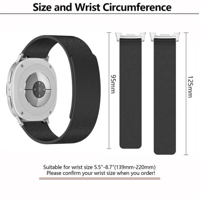 Cloud Wood Grain Magnetic Silicone Watch Band, For Samsung Galaxy Watch8 / Watch8 Classic – Bild 3