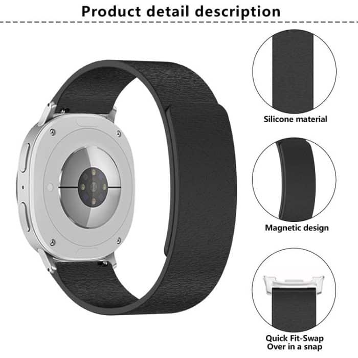 Cloud Wood Grain Magnetic Silicone Watch Band, For Samsung Galaxy Watch8 / Watch8 Classic – Bild 4