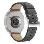 Round Tail Square Buckle Leather Watch Band, For Samsung Galaxy Watch8 / Watch8 Classic