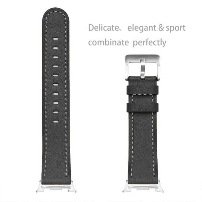 Round Tail Square Buckle Leather Watch Band, For Samsung Galaxy Watch8 / Watch8 Classic – Bild 3