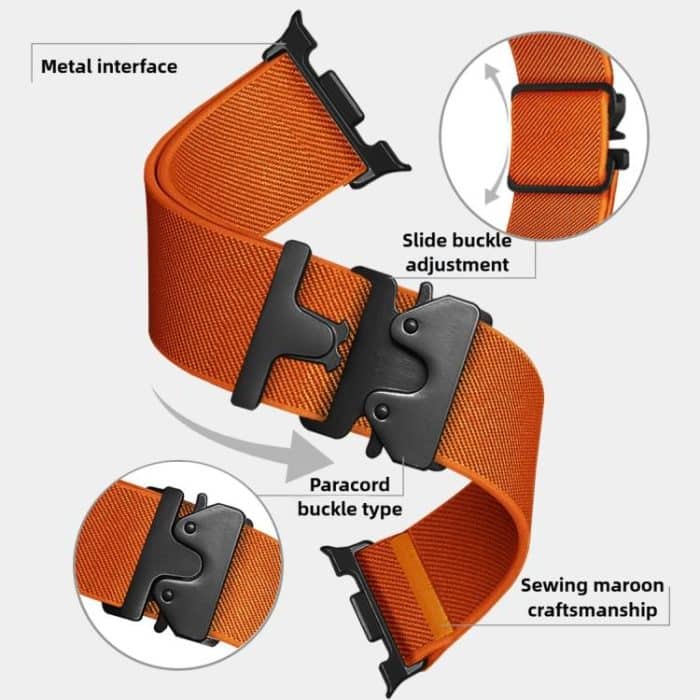 Parachute Buckle Stretch Nylon Watch Band, For Samsung Galaxy Watch8 / Watch8 Classic – Bild 4