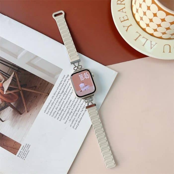 Bow Small Waist Magnetic Silicone Watch Band, For Apple Watch 46mm / 49mm / 45mm / 44mm, For Apple Watch 42mm / 41mm / 40mm / 38mm – Bild 5