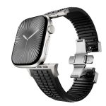 Knurled Texture Folding Buckle Silicone Watch Band, For Apple Watch 46mm / 49mm / 45mm / 44mm – Bild 9