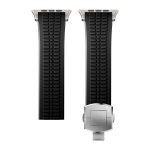 Knurled Texture Folding Buckle Silicone Watch Band, For Apple Watch 46mm / 49mm / 45mm / 44mm – Bild 10