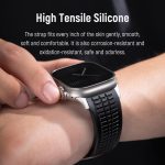 Knurled Texture Folding Buckle Silicone Watch Band, For Apple Watch 46mm / 49mm / 45mm / 44mm – Bild 4