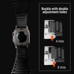 Knurled Texture Folding Buckle Silicone Watch Band, For Apple Watch 46mm / 49mm / 45mm / 44mm – Bild 6