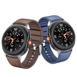 Metal Head Leather Skin Silicone Watch Band, For Samsung Galaxy Watch8 / Watch8 Classic – Bild 3