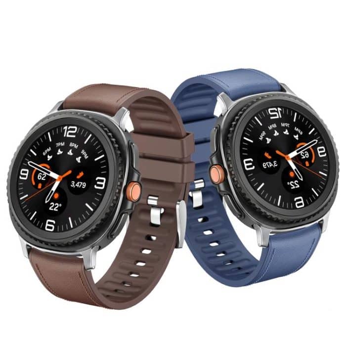 Metal Head Leather Skin Silicone Watch Band, For Samsung Galaxy Watch8 / Watch8 Classic – Bild 3