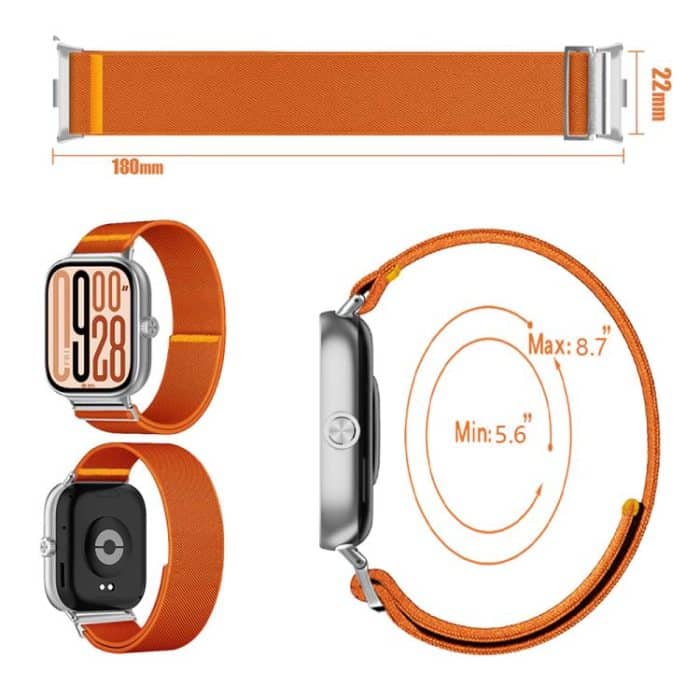 Adjustable Single Loop Elastic Nylon Watch Band, For Xiaomi Smart Band 9 Pro / Redmi Watch 5 – Bild 3