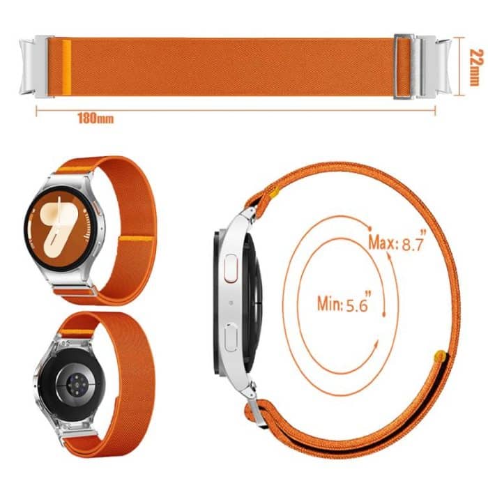 Adjustable Single Loop Elastic Nylon Watch Band, For Samsung Galaxy Watch FE / 7 / 6 / 5 / 4 – Bild 3
