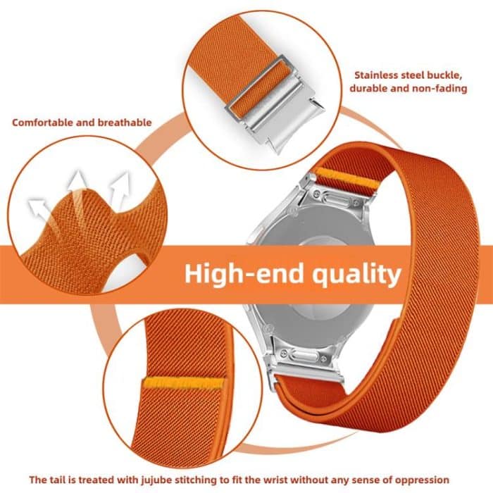 Adjustable Single Loop Elastic Nylon Watch Band, For Samsung Galaxy Watch FE / 7 / 6 / 5 / 4 – Bild 4