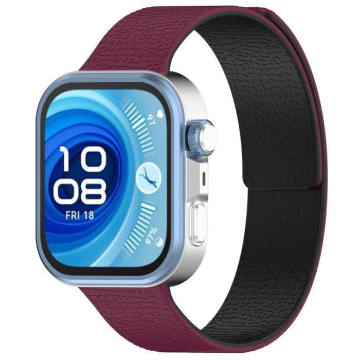 Lychee Texture Soft Magnetic Silicone Watch Band, For Huawei Watch Fit4 / Fit4 Pro / Fit3 – Bild 1