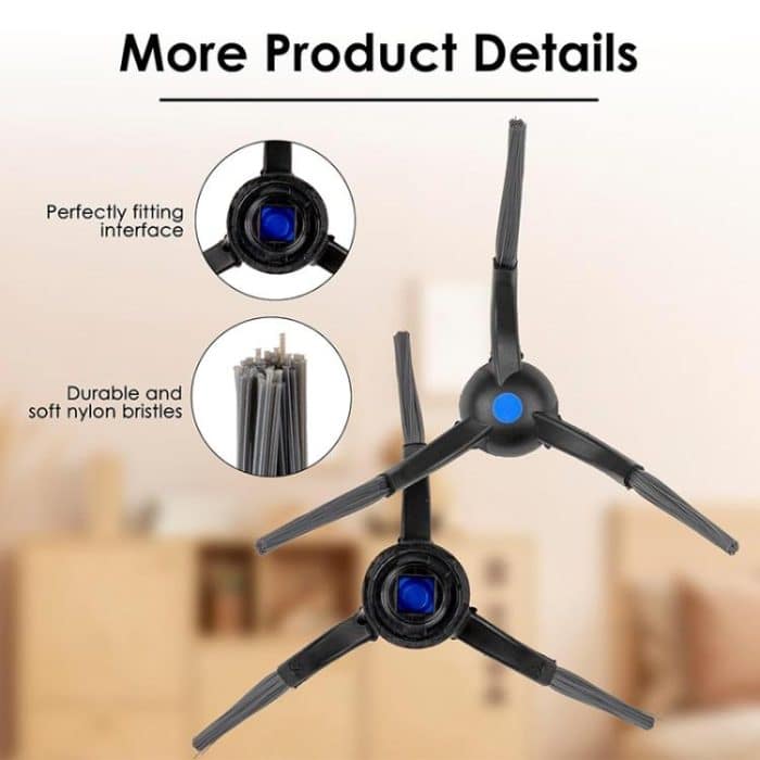 JUNSUNMAY 6 Stück Kehrbürste, dreieckig, Seitenbürste für Ecovacs Deebot T50 Pro/T50 Max/T50 Omni – Bild 7