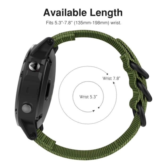 Für Garmin Fenix 5S 20 mm Dreiring-Nylonarmband – Bild 6